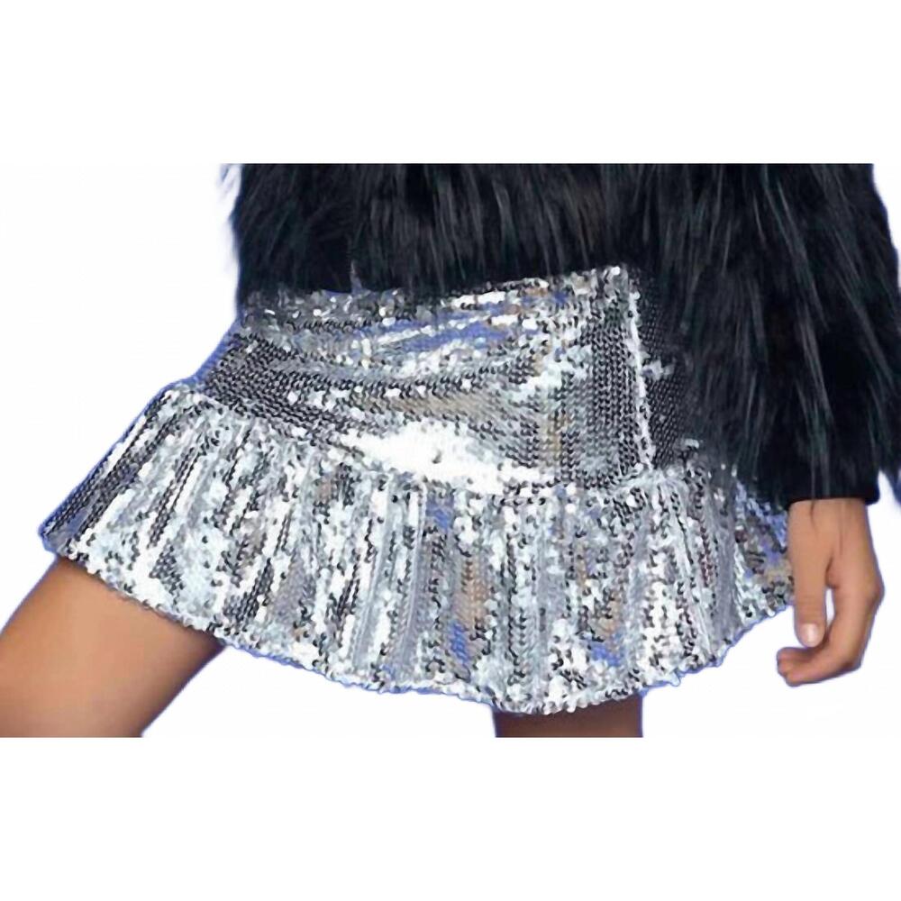 NEW MIA girls' sequin skirt in silver